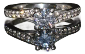 GIA Certified Natural 0.69CTS VVS E Diamond Solid 950 Platinum Designer Ring, size 4