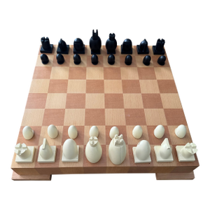 Michael Graves 1990s Chess and Checkers Postmodern Set Maplewood Board Modern