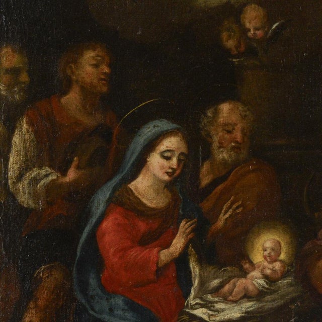 Nativity, 1500s, Oil on Canvas For Sale - Image 3 of 18