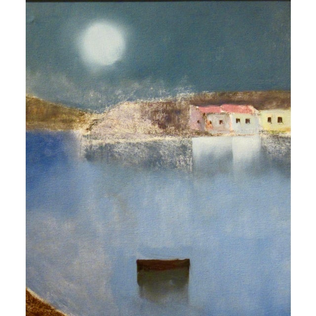 This artwork titled "Amalfi" c. 1990 is an oil painting on canvas by noted Italian artist Lido Bettarini, 1927-2019. It is...