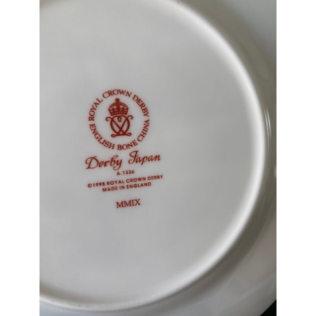 English Set of 4 Bread and Butter Plates "Derby Japan" by Royal Crown Derby For Sale - Image 3 of 5