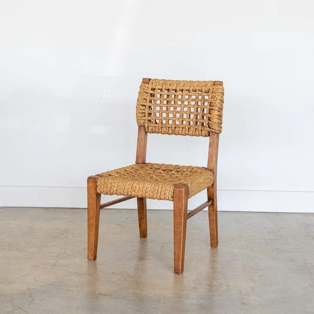 Adrien Audoux and Frida Minet 1960s Adrien Audoux & Frida Minet Chair For Sale - Image 4 of 12
