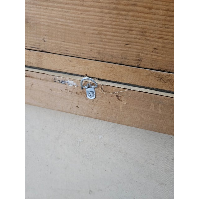 1970s 1970s Wagon in the Field With Windmill Painting For Sale - Image 5 of 7