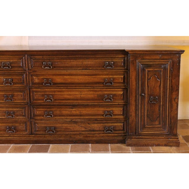 Italian Renaissance Walnut Sacristy Buffet For Sale - Image 3 of 12