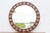 Large Brown Walnut Blossom Inlay Round Mirror For Sale - Image 4 of 9