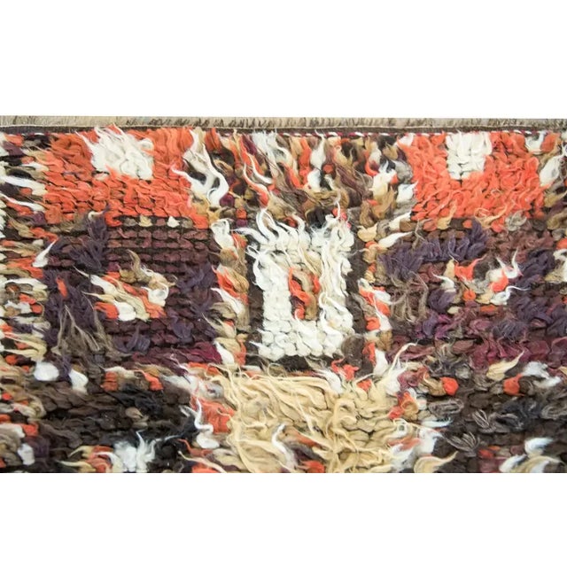 Brown Vintage Persian Tulu Rug For Sale - Image 8 of 13