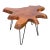 Organic Modern Free Edge Wood Slab Side Table For Sale