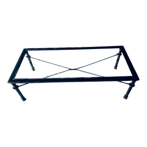 1980s Giacometti Style Black Brutalist Coffee Table