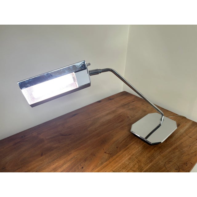 Mid-Century Koch & Lowy Chrome Swing Arm Adjustable Desk Lamp For Sale - Image 10 of 12