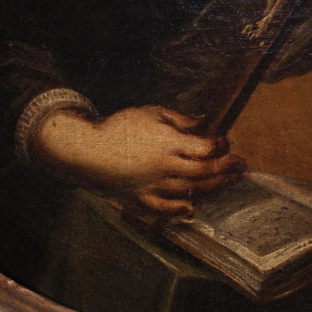 Italian Artist, Oval Portrait of Saint Catherine of Genoa, 1670, Oil on Canvas For Sale - Image 7 of 15