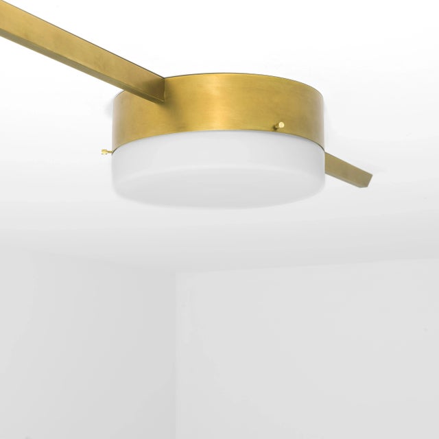 Mid-Century Modern Lighting / Design for Macha Celeste Solitude Flush Mount For Sale - Image 3 of 11