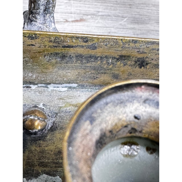 1900 - 1909 Antique Menorah Hanukkiah With Peackock & Rampart Lions For Sale - Image 5 of 12