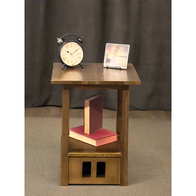 Brown Arts and Crafts / Mission Style Taboret End Table - Model A29 For Sale - Image 8 of 8