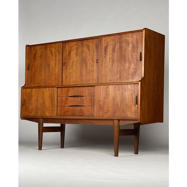 Tall Danish Teak Sideboard, 1960s For Sale - Image 6 of 17