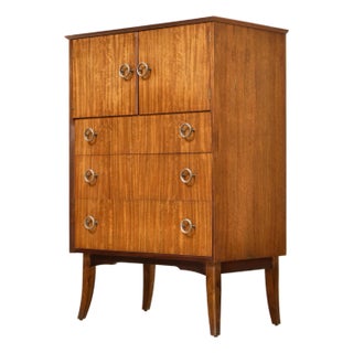 British Mid-Century Mahogany Gentleman's Chest, 1950s For Sale