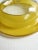 Early 20th Century Art Deco Glass Pedestal Compote or Candy Dish Yellow With Gold Trim, Fleur-De-Lis Handle For Sale - Image 14 of 16