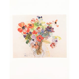 1970 After Raoul Dufy "Anemones", Full-Color Parisian Print For Sale