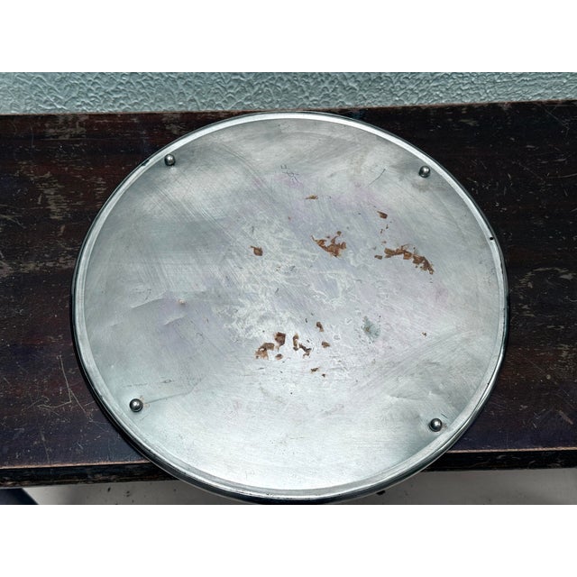 Chrome Vintage Mirror and Chrome Art Deco Vanity Plateau For Sale - Image 8 of 12