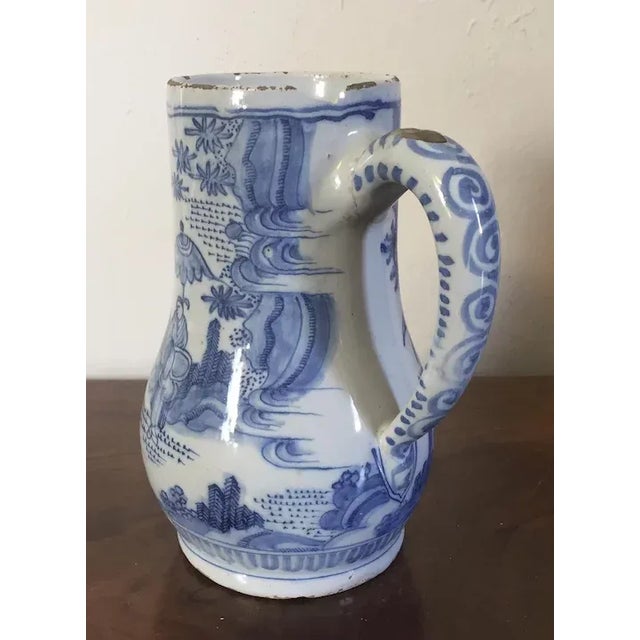 Ceramic Antique 18th Century English Delft Tin Glaze Earthenware Mug For Sale - Image 7 of 11