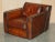 Art Deco Whisky Brown Leather Club Armchairs, Set of 2 For Sale - Image 14 of 18