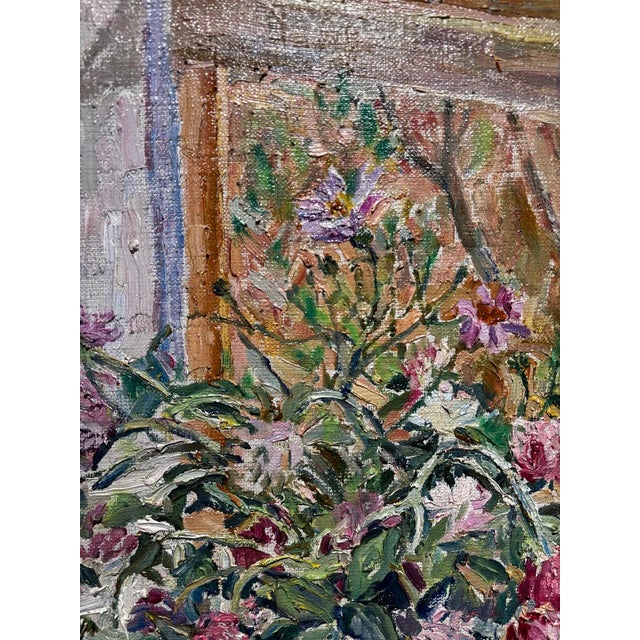 1990s Maya Kopitzeva, Flowers on the Window, Oil Painting, 1998 For Sale - Image 5 of 7