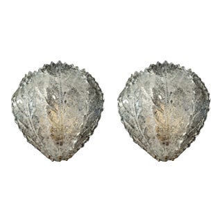 1960s Graniglia Leaf Sconces, a Pair For Sale