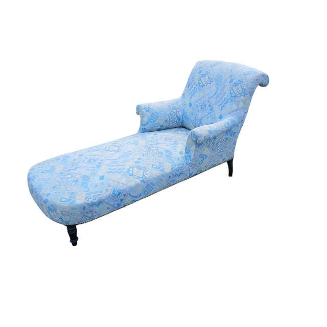 Striking antique French Napoléon III 'méridienne' (chaise longue) offering a unique, eclectic blend of 19th-century...