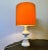 Midcentury Modern Danish Ceramic Table Lamp with Orange Shade, 1970s For Sale - Image 12 of 12