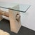Sculpted Hand Plastered + Glass Console Table For Sale - Image 9 of 11