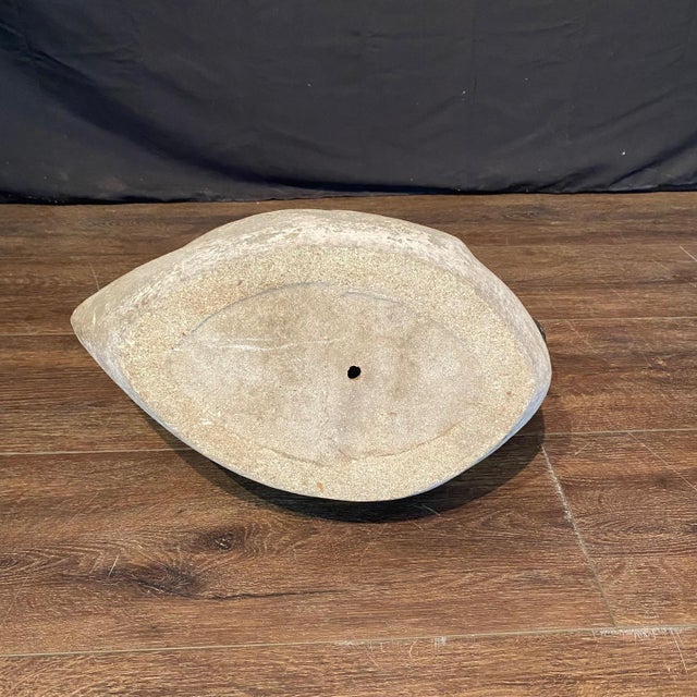 Stone Antique French Swan Garden Planters Cast Stone -a Pair For Sale - Image 7 of 7
