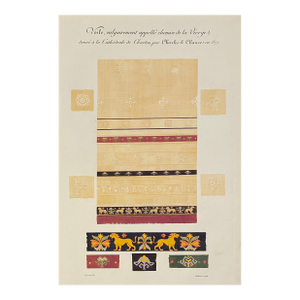 1825 French Textile Engraving of the Virgin's Veil