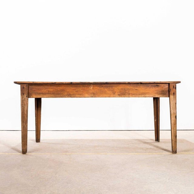 Scrubbed Top Pitch Pine Dairy Dining Table, 1950s For Sale - Image 3 of 9