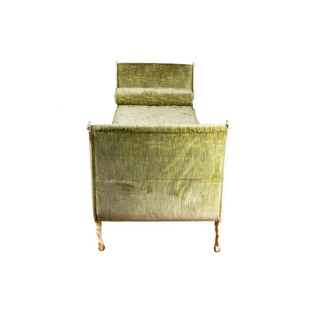 Metal Belle Époque French Gilded Iron Daybed, 19th Century For Sale - Image 7 of 9