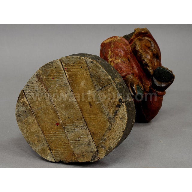 Carving of a Dwarf With Snuffbox 19th Century For Sale - Image 6 of 7