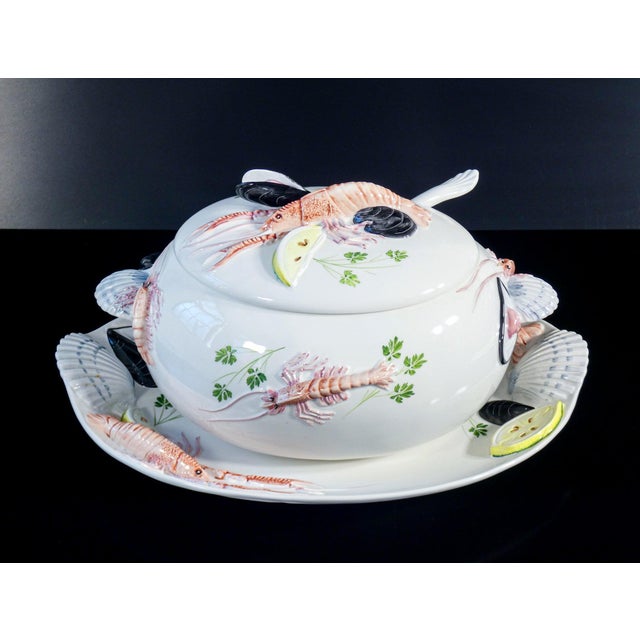 Large Porcelain Soup Tureen with Tray from Tre Art, Set of 2 For Sale - Image 15 of 15