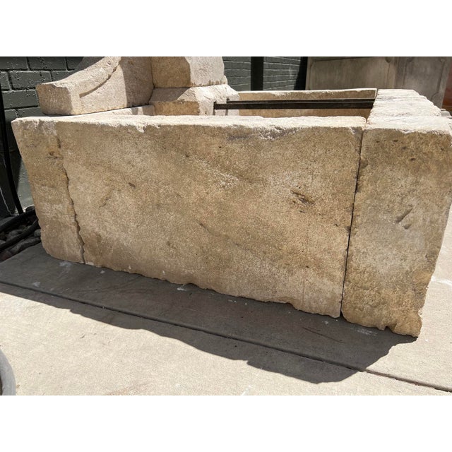 French Carved Limestone Fountain, Single Pillar With Ball Finial From Provence For Sale In Dallas - Image 6 of 17