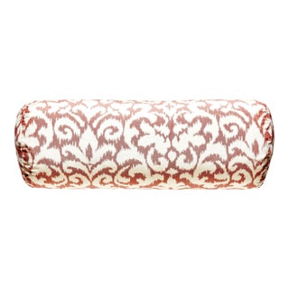Scalamandre 21" x 7" Swirl Pillow in Red For Sale