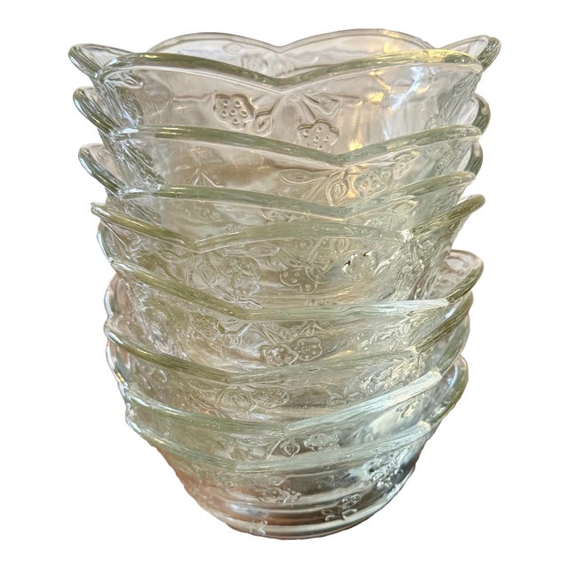 Savannah Punch Bowl and Set of Eight Serving Bowls For Sale