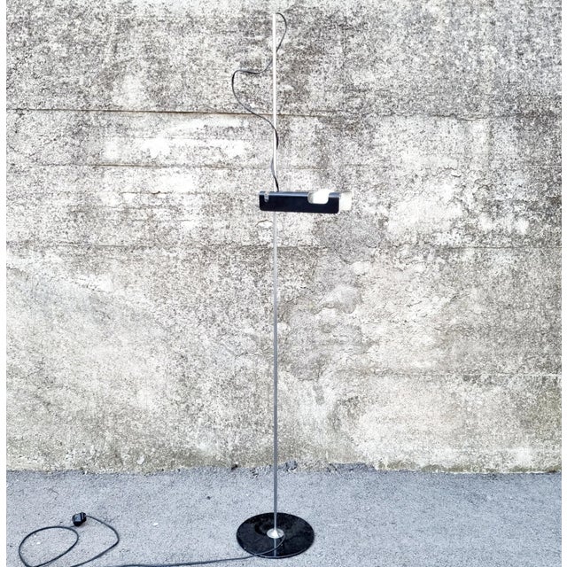Black Mid-Century Floor Lamp Model Spider by Joe Colombo for Oluce, Italy, 1967 For Sale - Image 8 of 10