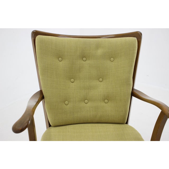 Beech Model 1628 Armchair by Fritz Hansen for Soren Hansen, Denmark, 1940s For Sale - Image 15 of 18