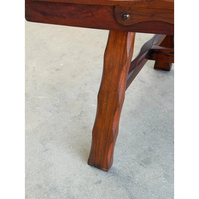 1940's Trestle Dining Table With Leaf Extensions For Sale - Image 18 of 18