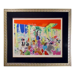 Vintage LeRoy Neiman Hand Signed Original Limited Edition Serigraph, "Chez Francis" For Sale