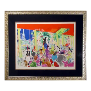 Vintage LeRoy Neiman Hand Signed Original Limited Edition Serigraph, "Chez Francis"