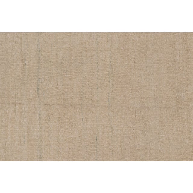 Rug & Kilim's Contemporary Rez Kilim With Beige and Black Geometric Design For Sale In New York - Image 6 of 8
