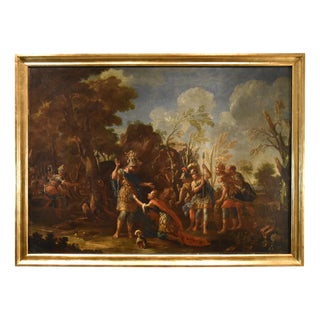 Francesco Fontebasso, Alexander the Great Landscape, 1740, Oil on Canvas For Sale