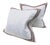 Banded Belgian Linen Pillows - a Pair. For Sale