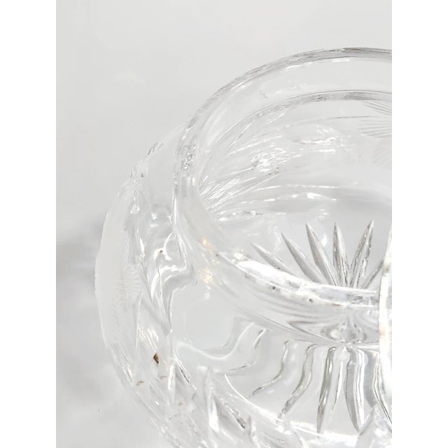 Art Deco 1930s Hand Cut Crystal Lidded Powder Trinket Jar, Large Size For Sale - Image 3 of 12