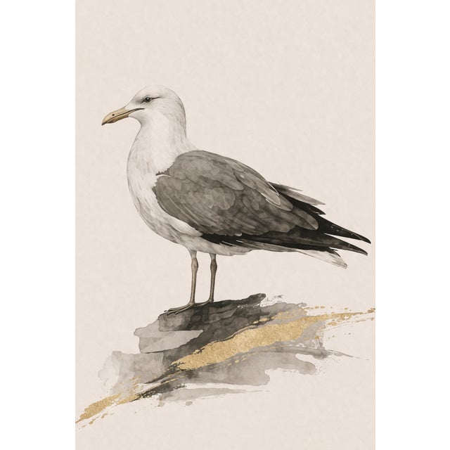 Coastal Seabird Study Set of 3, Minimalist Nautical Art Prints, 24″ × 36″ Each Reproduction For Sale - Image 9 of 9