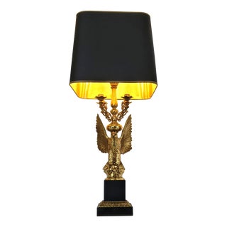 Empire Brass Eagle Table Lamp from Lusterie Deknudt, 1970s For Sale
