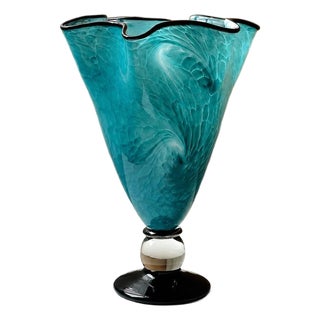 Handmade Irregular Glass Vase For Sale